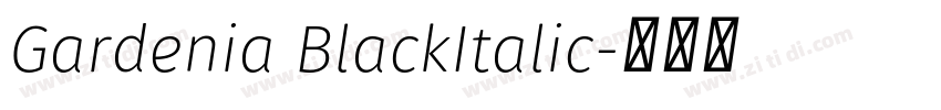 Gardenia BlackItalic字体转换